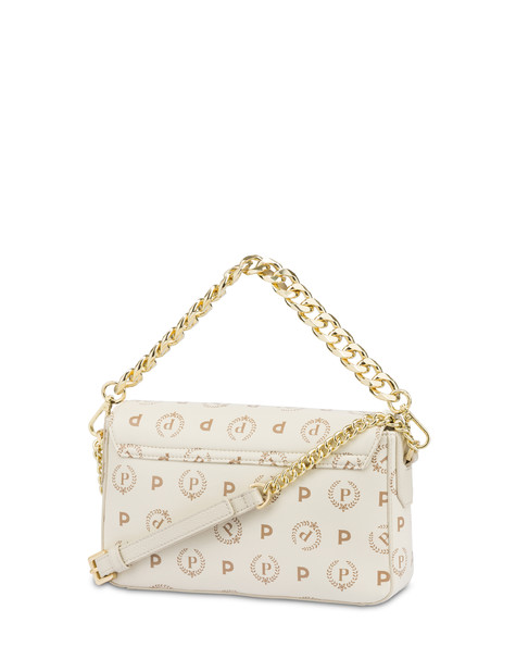 Borsa A Tracolla In Heritage Logo Avorio/avorio