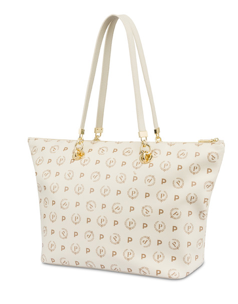 Heritage Logo Shopping Bag Ivory/ivory