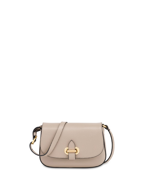 Small Crossbody Fence Bag In Vitello Bottalato Taupe