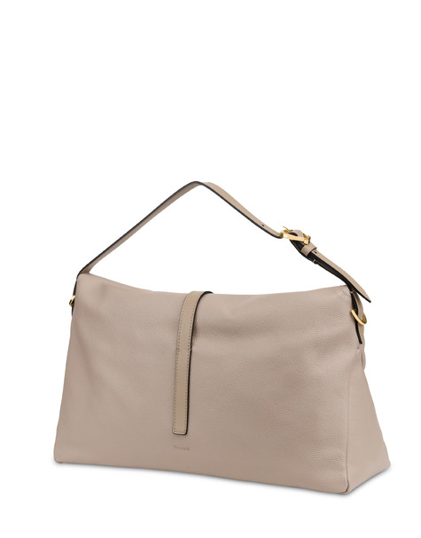 Shoulder Bag Mia In Calf Leather. Taupe/taupe