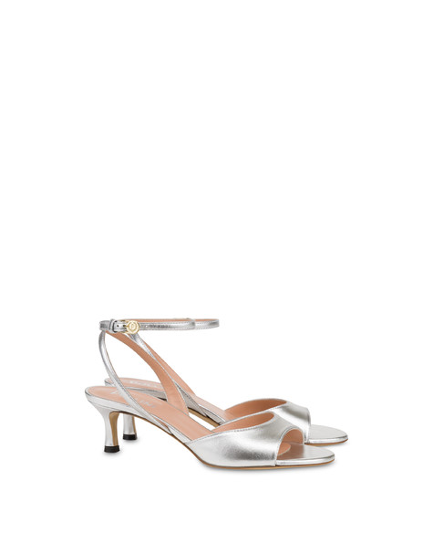 Sandalo Aria In Nappa Laminata Argento