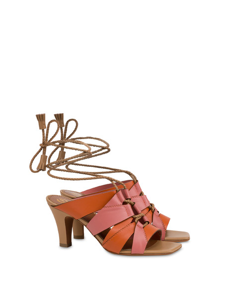 Sandalo Wave In Vitello Terracotta/orchidea/mocha Mousse
