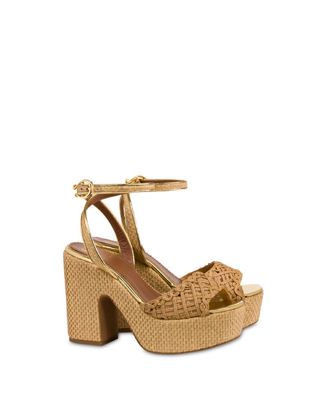 Sandalo Muse In Rafia Beige