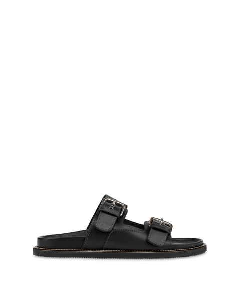 Natural Feeling Goat Leather Mule Black