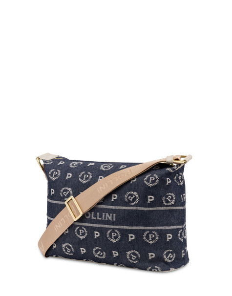 Hobo Bag Heritage Marina In Denim Blu/avorio