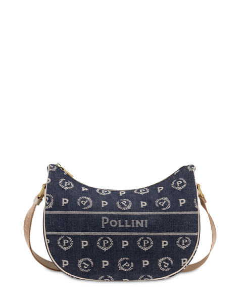 Hobo Bag Heritage Marina In Denim Blu/avorio