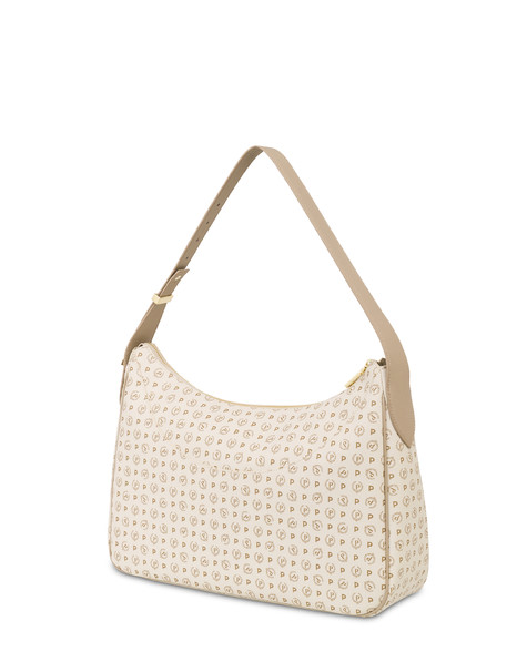 Heritage Hobo Bag In Soft Relief Ivory/ice