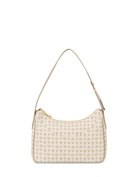 Heritage Hobo Bag In Soft Relief Ivory/ice
