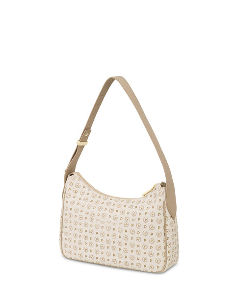 Heritage Hobo Bag In Soft Relief Ivory/ice