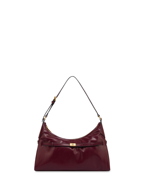 Horizon Small Shoulder Bag In Lux Plain Pu Burgundy