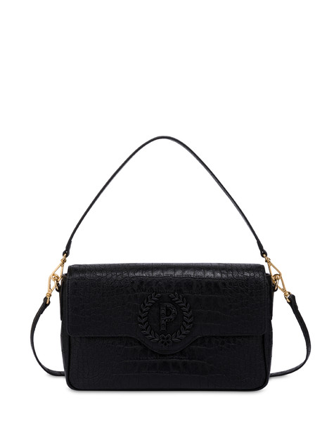 Candy Bag In Crocodile Print Pu Black
