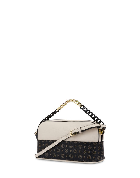 Link Camera Bag In Pu And Heritage Pvc Ivory/black