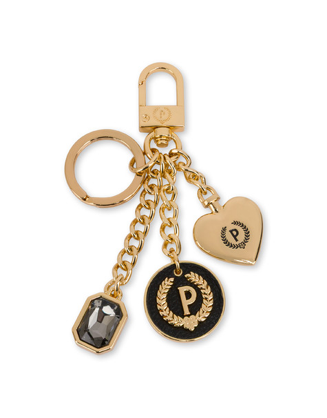 Portachiavi Con Charm Gioiello Oro/nero