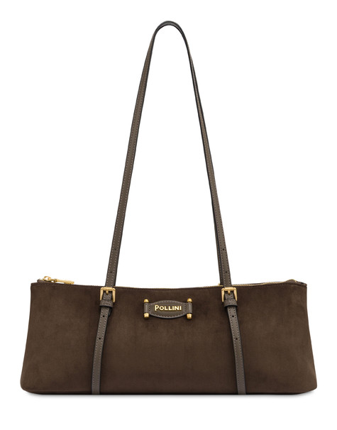 Borsa A Spalla Wrap In Fabric Suede E Plain Pu Militare/militare