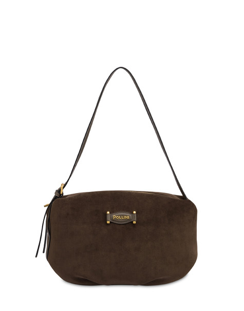 Borsa A Spalla Wrap In Fabric Suede E Plain Pu Militare/militare