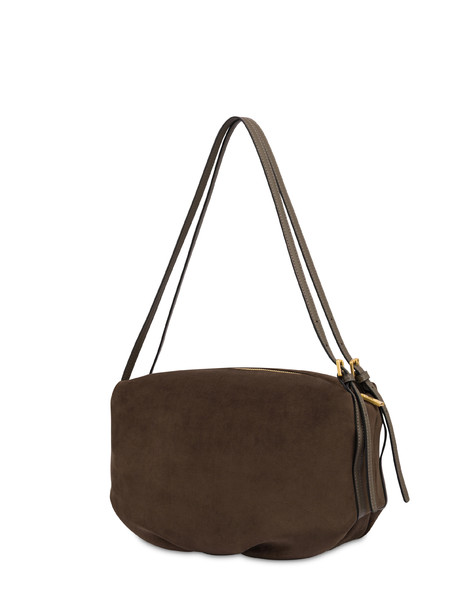 Borsa A Spalla Wrap In Fabric Suede E Plain Pu Militare/militare