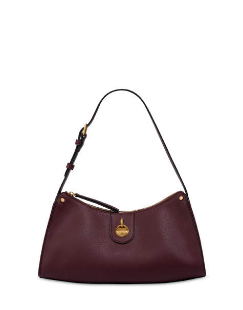 Borsa A Spalla Drop In Mini Grained Pu Burgundy