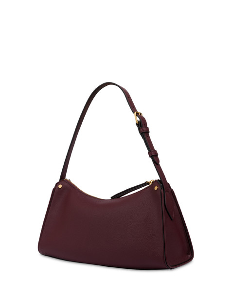 Borsa A Spalla Drop In Mini Grained Pu Burgundy