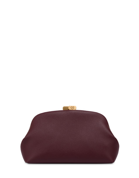 Cloud Clutch In Mini Grained Pu Burgundy