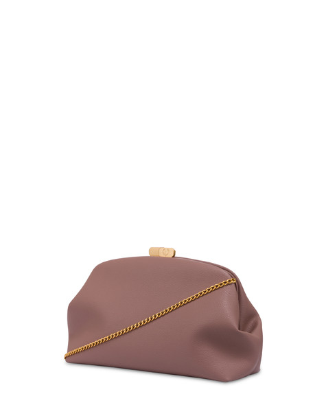 Cloud Clutch In Mini Grained Pu Old Rose