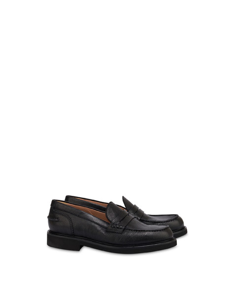 Mocassino Flexy In Capra Lavata Nero