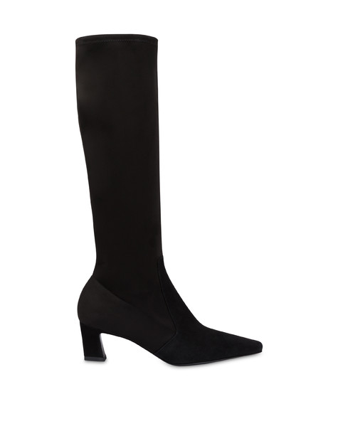 Stivale Aurora In Velour Pl Stretch Nero