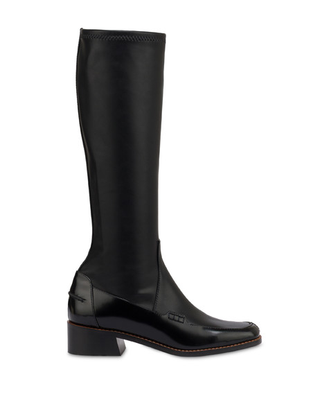 Stivale Swing In Vitello E Nappa Eco Stretch Nero/nero/nero