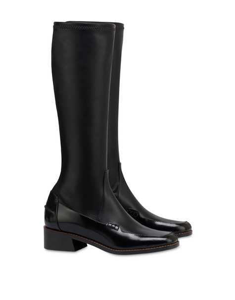 Stivale Swing In Vitello E Nappa Eco Stretch Nero/nero/nero