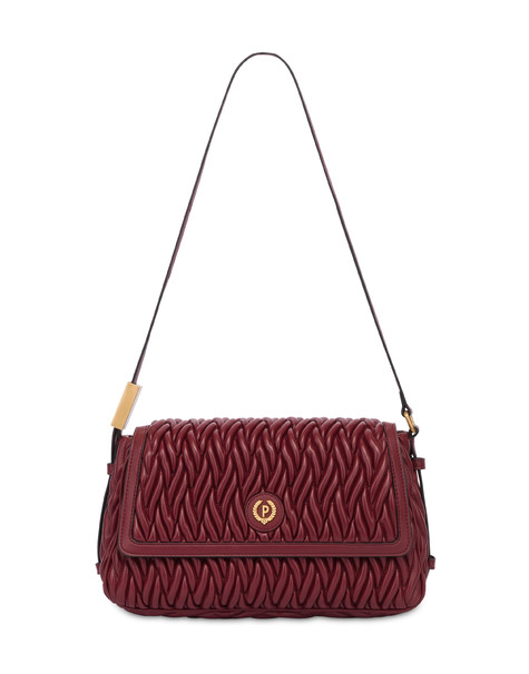 Alba Shoulder Bag In Quilted Pu And Soft Pu Burgundy/burgundy