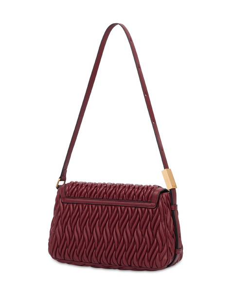 Alba Shoulder Bag In Quilted Pu And Soft Pu Burgundy/burgundy
