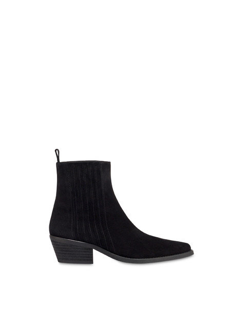 Stivaletto Texas Flare In Crosta Nero
