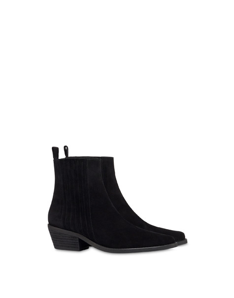 Stivaletto Texas Flare In Crosta Nero