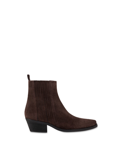 Stivaletto Texas Flare In Crosta Ebano