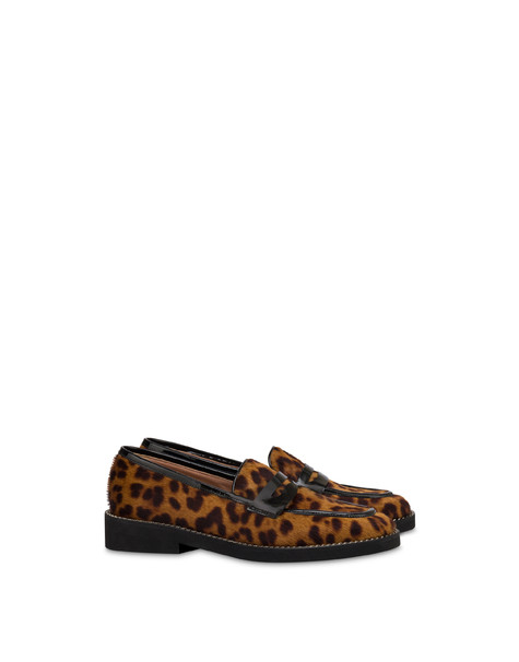 Mocassino Mannish In Cavallino Stampato Leopardo/nero