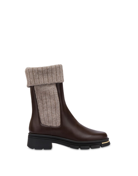 Comfy Calfskin Ankle Boots Ebony