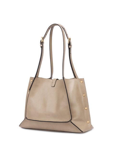 Austin Small Shopping Bag In Calfskin Taupe