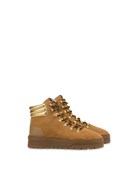 Scarponcino Ice Cracker In Crosta E Laminato Camel/gold/camel