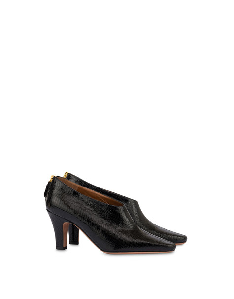 Stivaletto Muse In Capra Con Stampa Vipera Nero