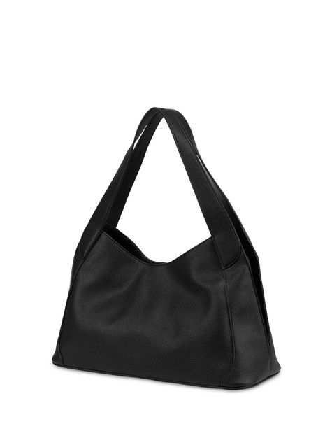 Hobo Bag Sabrina Medium In Simil Suede Nero