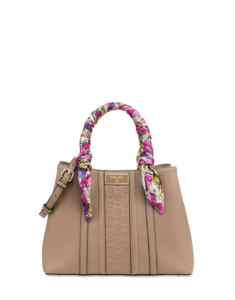 Handle Bag Lirio Small In Soft Pu Taupe/taupe