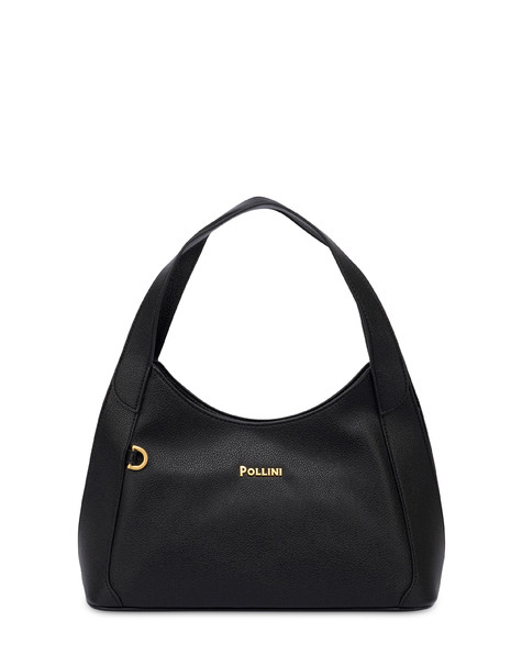 Hobo Bag Sabrina Small In Simil Suede Nero