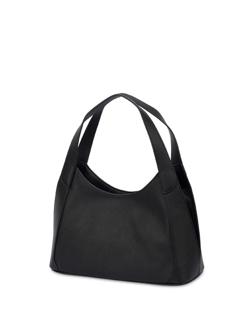 Hobo Bag Sabrina Small In Simil Suede Nero