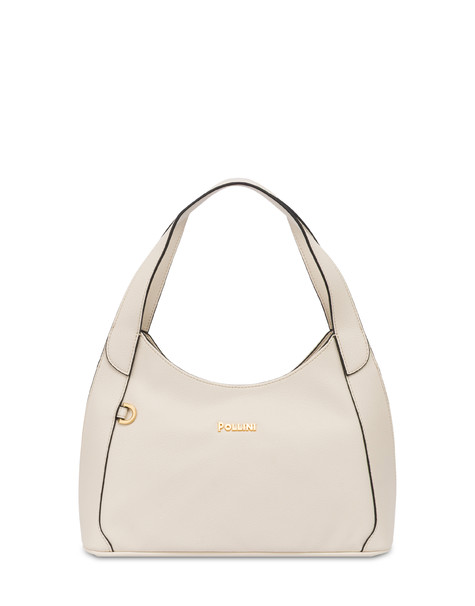 Hobo Bag Sabrina Small In Simil Suede Avorio