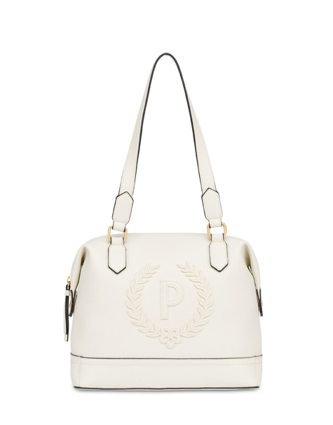 Barrel Bag Crown In Grained Pu Avorio