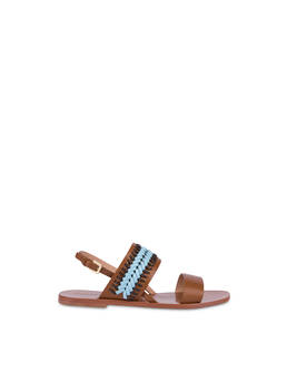 Flache Sandalen aus Rodeo-Kalbsleder Photo 1