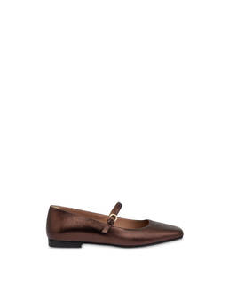 Ballerina Flat Nina in Nappa Laminata Photo 1