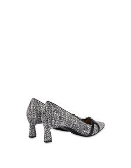 Decolleté Double U in Tweed e Vitello Photo 3