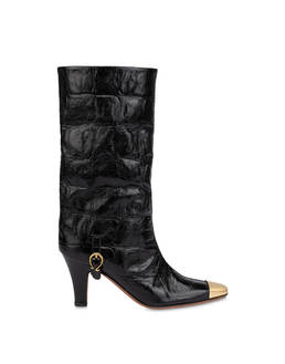 Muse Boot in Crocodile Print Calfskin Photo 1