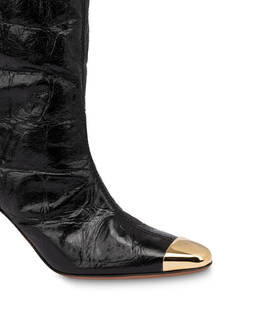 Muse Boot in Crocodile Print Calfskin Photo 4