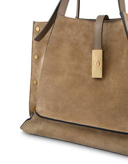 Austin Small Double Handle Bag in Split Leather Photo 4 Austin Small Double Handle Bag in Split Leather Photo 4